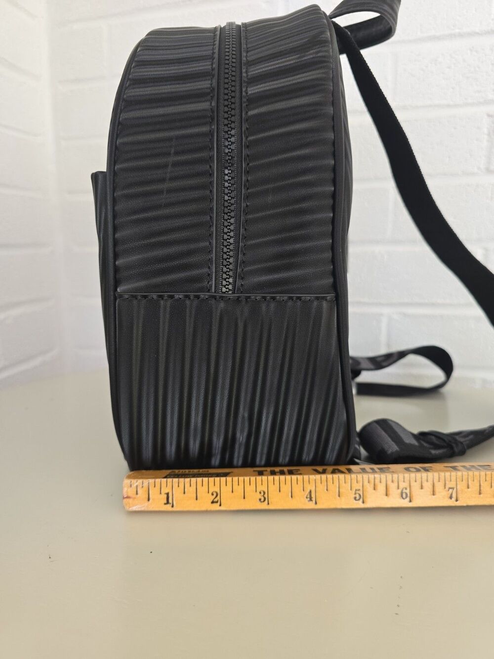 Karl Lagerfeld Paris Ribbed Mini Backpack Ribbed Texture NWT - Picture 9 of 10